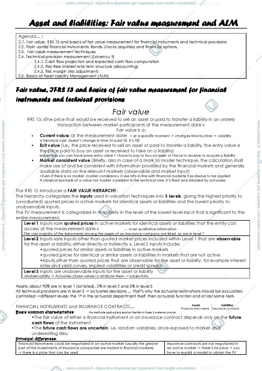 Anteprima pagina 1 — Appunti completi di Accounting modulo  1