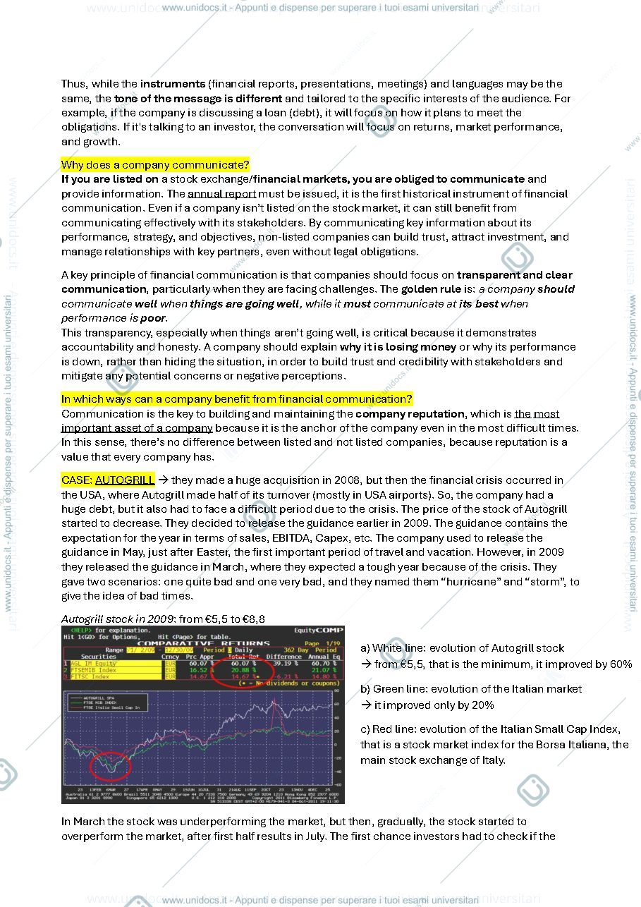 Anteprima pagina 2 — Accounting for investor relations II modulo 