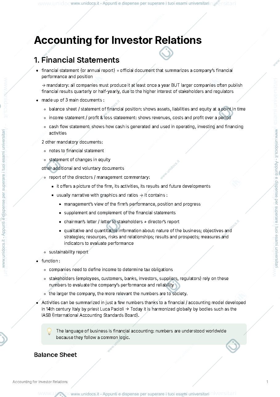 Anteprima pagina 1 — Accounting for Investor Relations