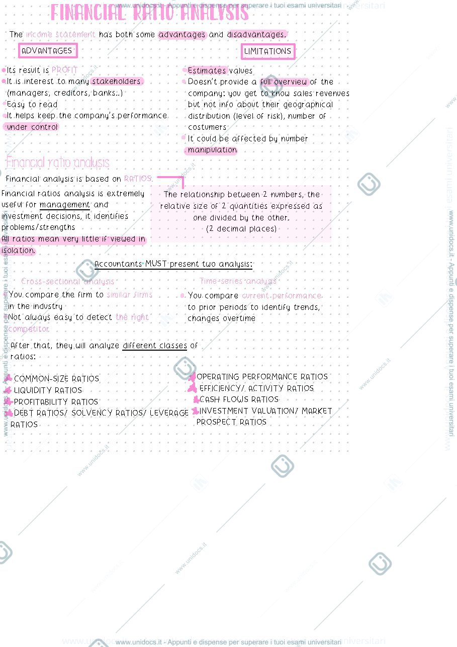 Anteprima pagina 1 — Financial Ratio Analysis