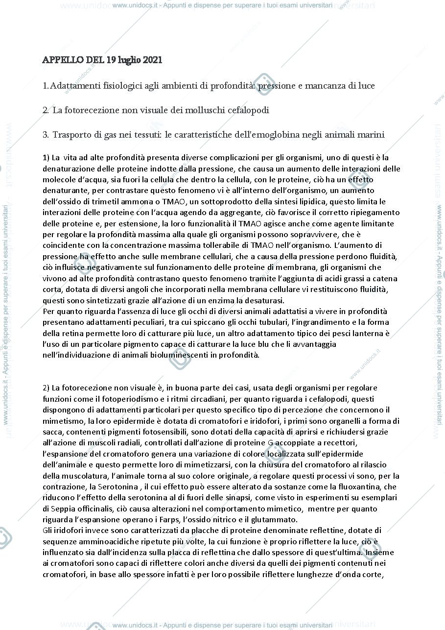 Anteprima pagina 1 — appello adattamento degli organismi marini luglio 2021