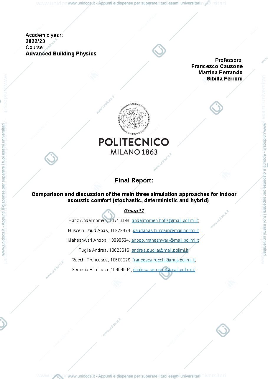 Anteprima pagina 1 — Final Report