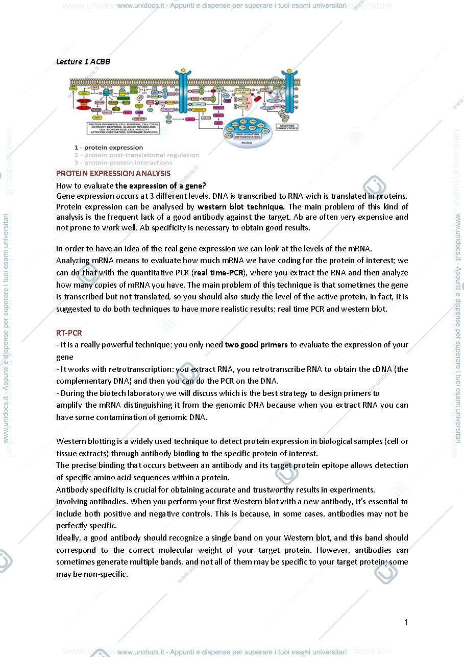 Anteprima pagina 1 — Advanced cell biology and biotechnology 
