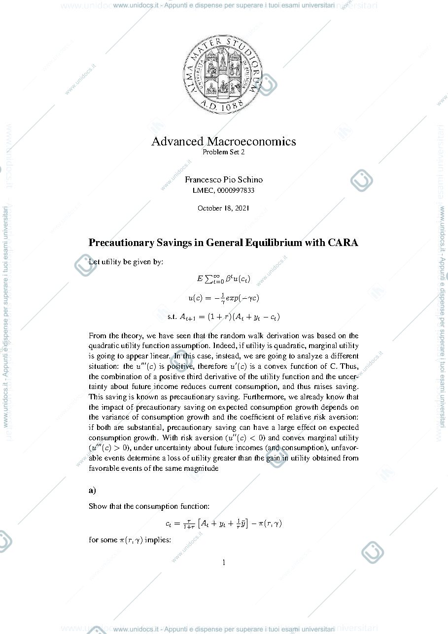 Anteprima pagina 1 — Solution Second Problem Set