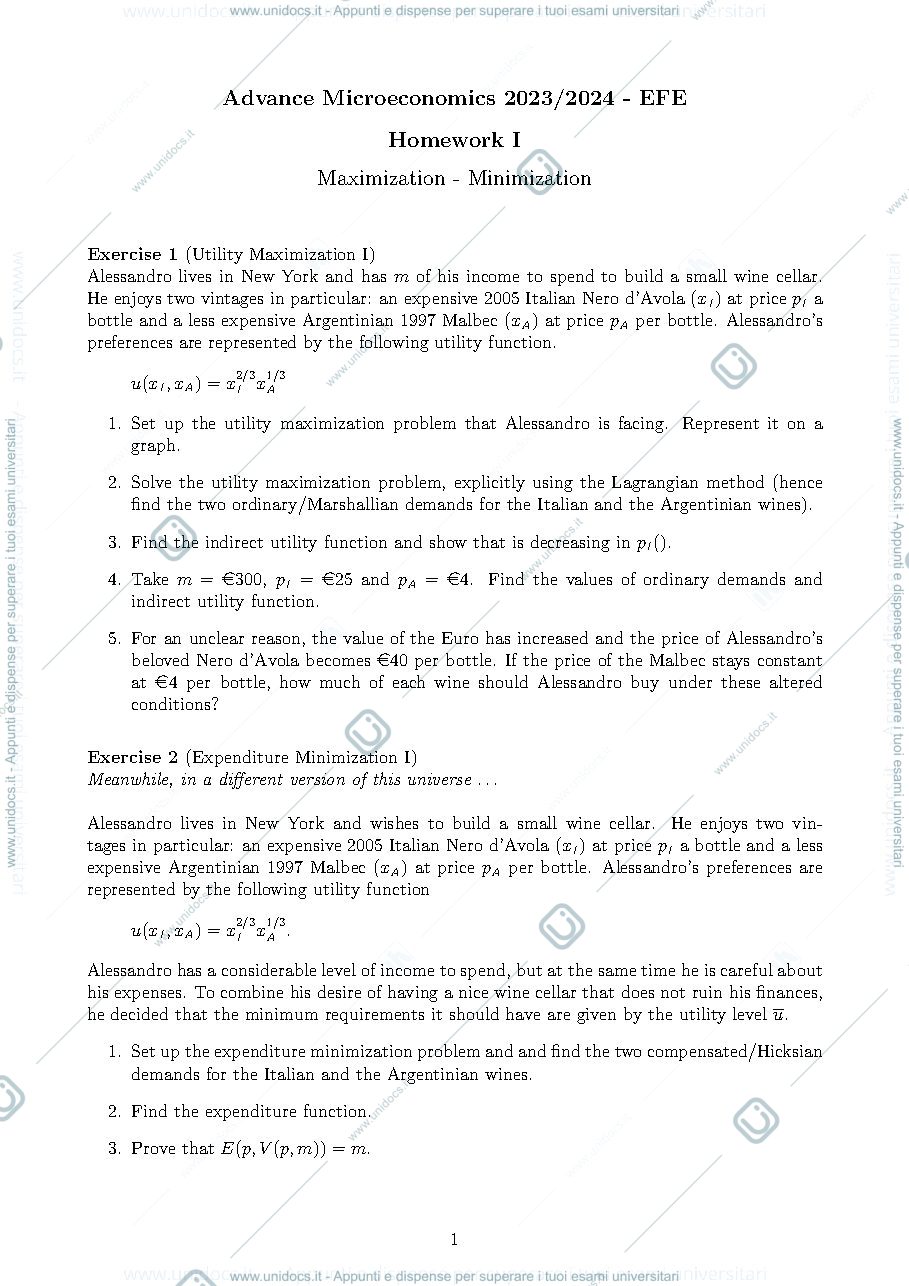 Anteprima pagina 1 — homeworks set 2