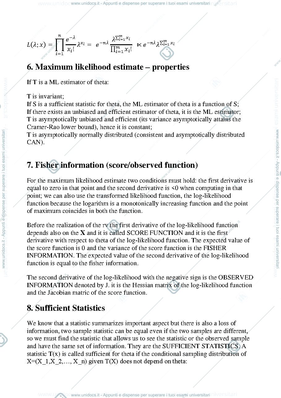 Anteprima pagina 3 — domande e risposte esame orale advanced statistics