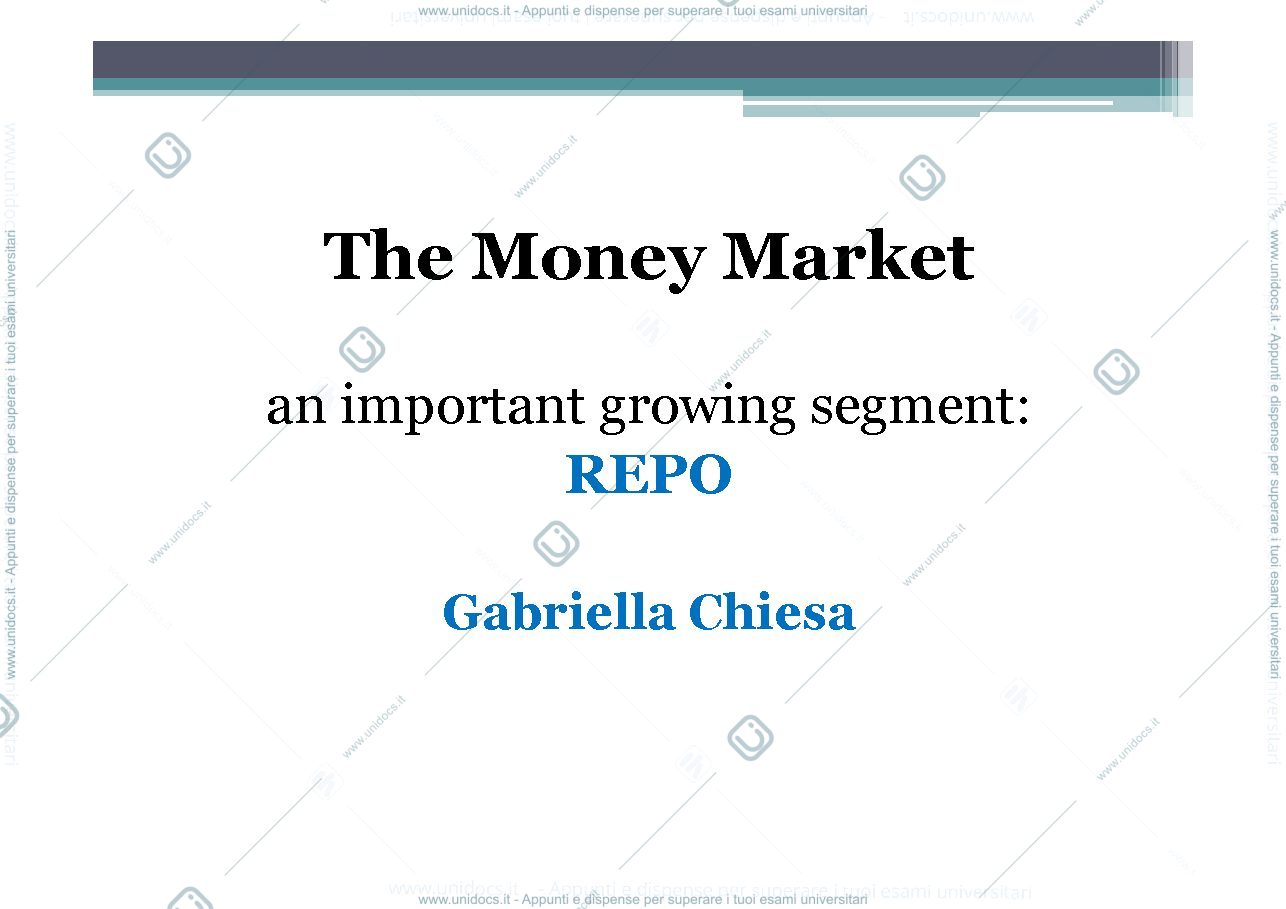 Anteprima pagina 1 — REPO MARKETS