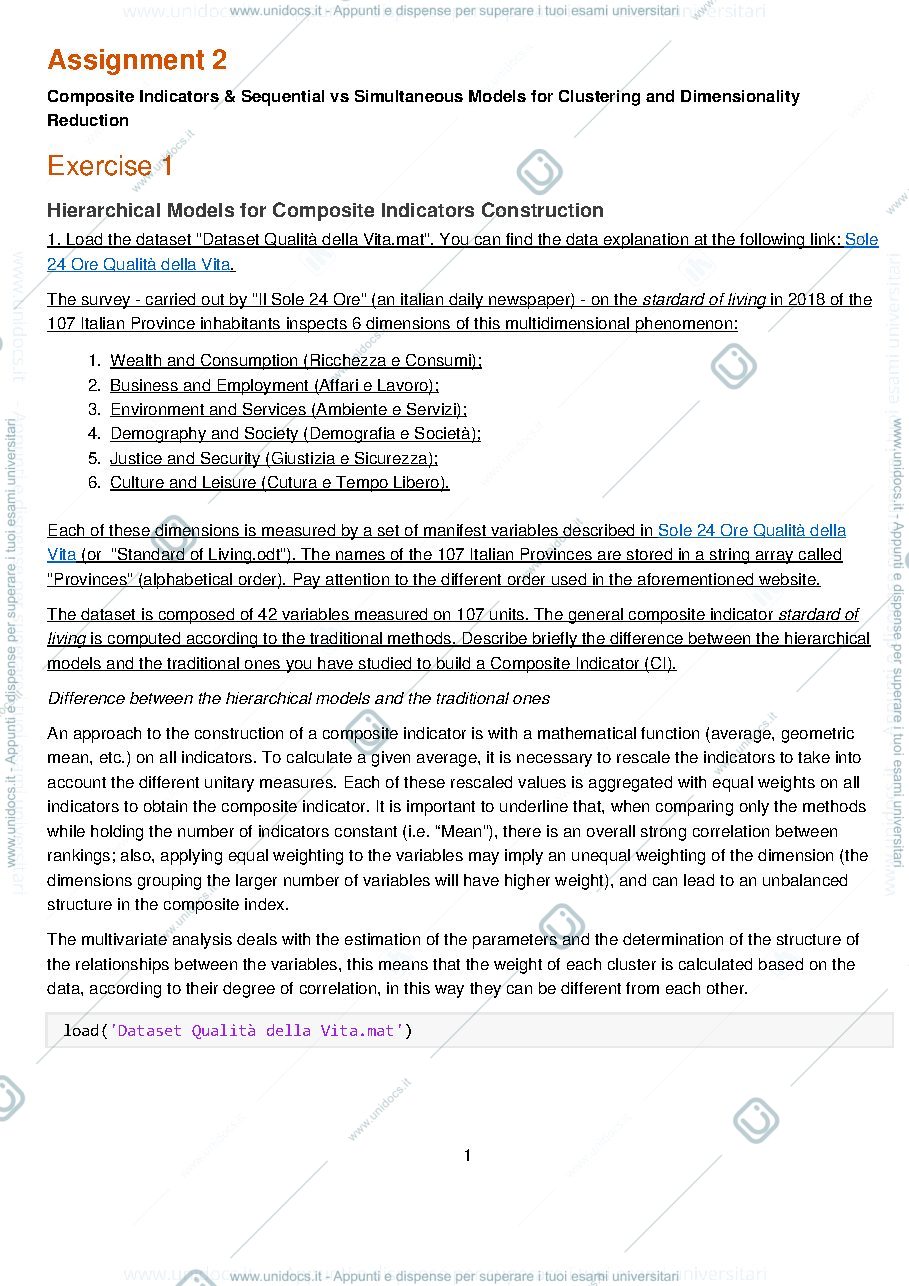 Anteprima pagina 1 — assigment 2