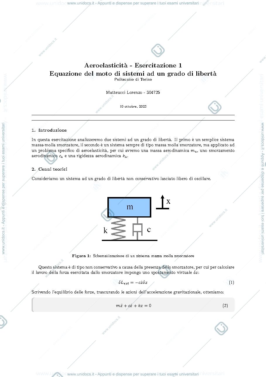Anteprima pagina 1 — Esercitazione 1