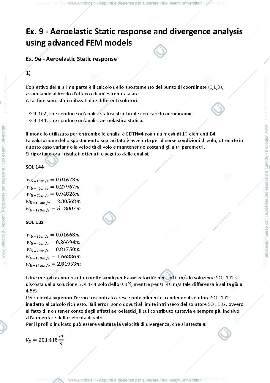 Anteprima pagina 1 — Esercitazione 9