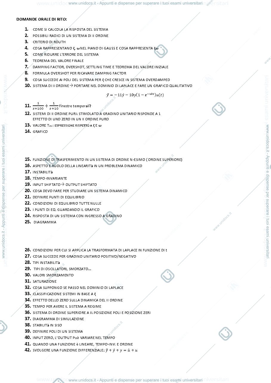Anteprima pagina 1 — Domande