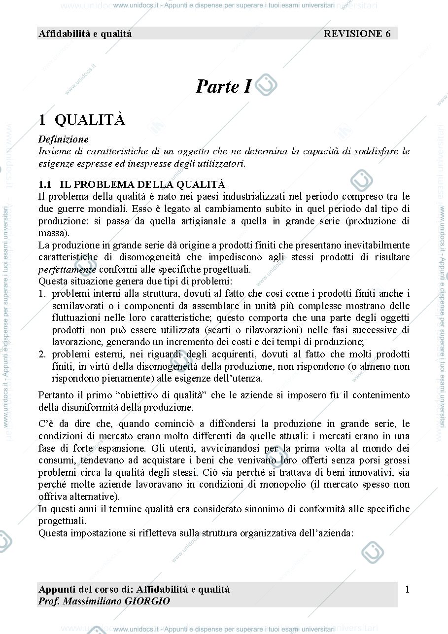 Anteprima pagina 1 — APPUNTI STATISTICA Parte 1