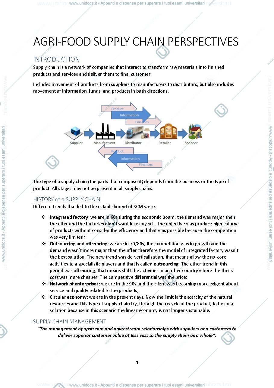 Anteprima pagina 1 — NOTES Agri_Food SC Perspectives