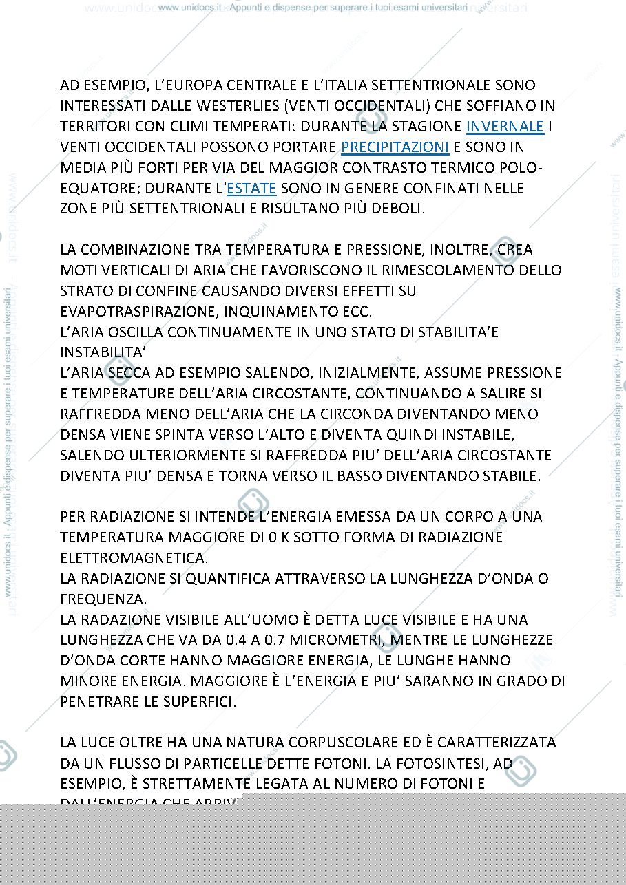 Anteprima pagina 3 — Appunti agroclimatologia e microclimatologia 
