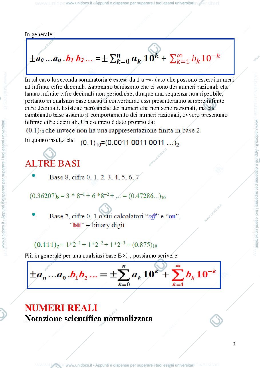 Anteprima pagina 2 — numeri finiti