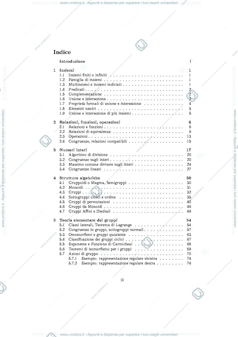 Anteprima pagina 2 — Dispensa Algebra 1° anno