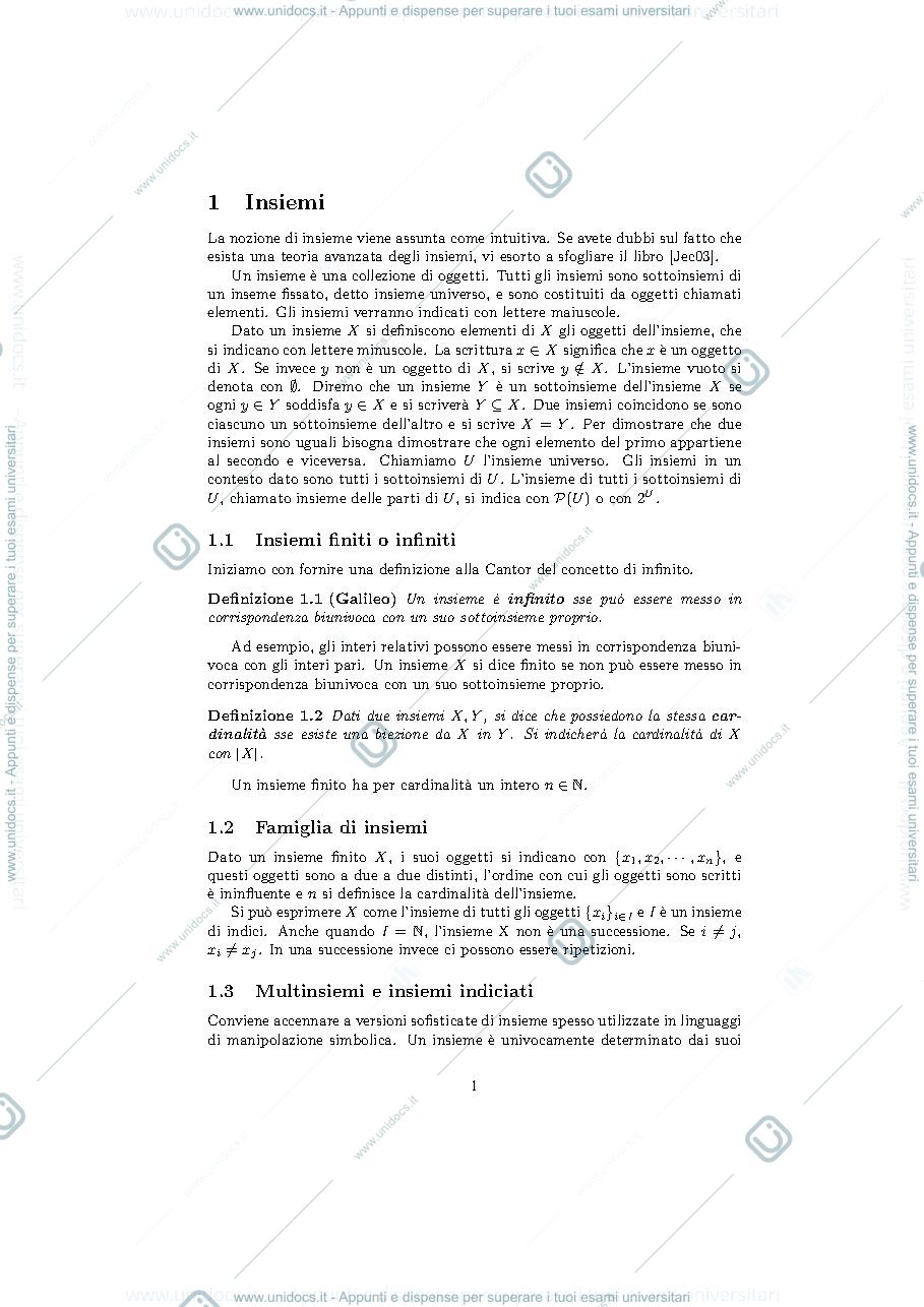 Anteprima pagina 4 — Dispensa Algebra 1° anno