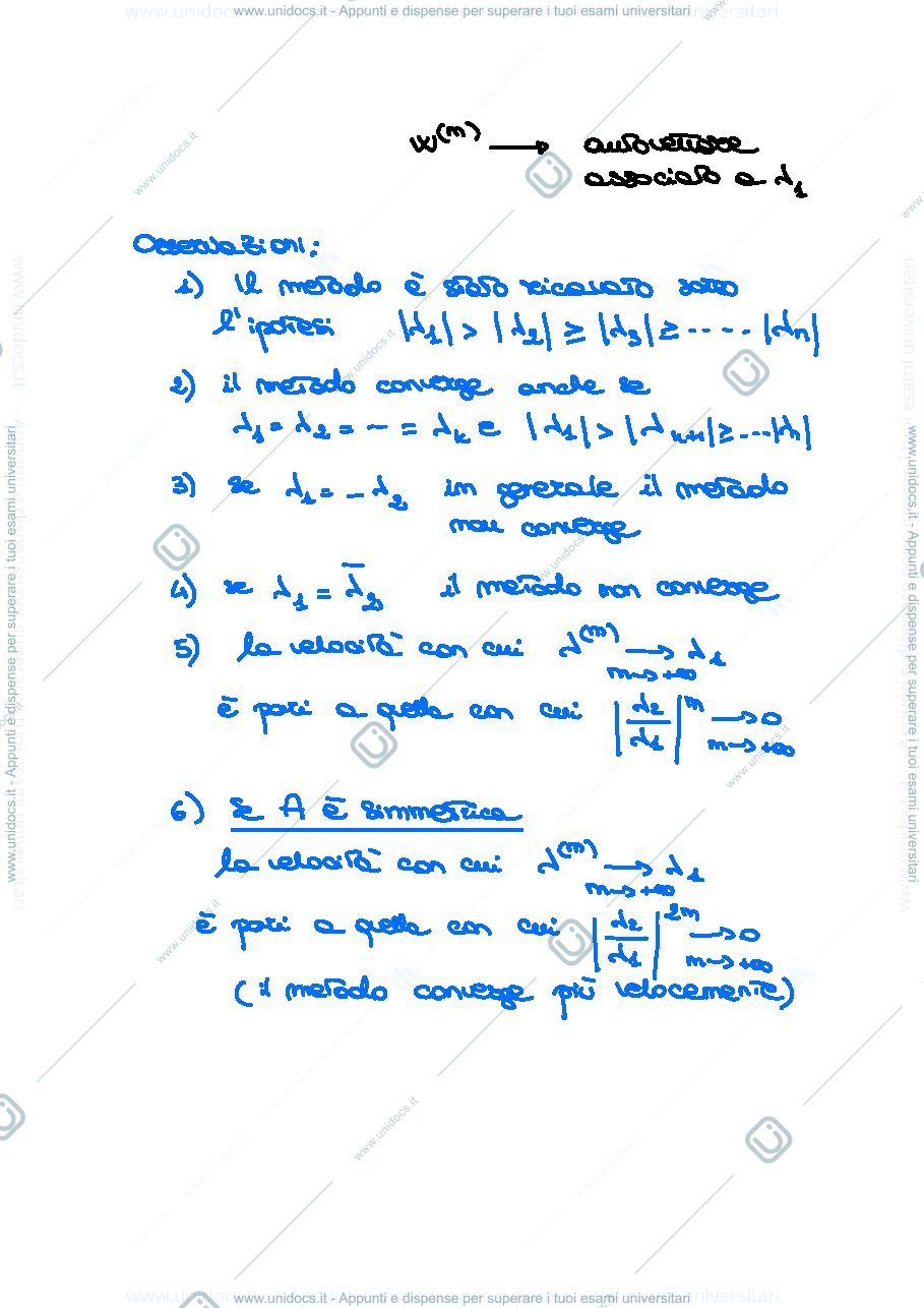 Anteprima pagina 2 — Schema riassuntivo Metodo delle potenze inverse