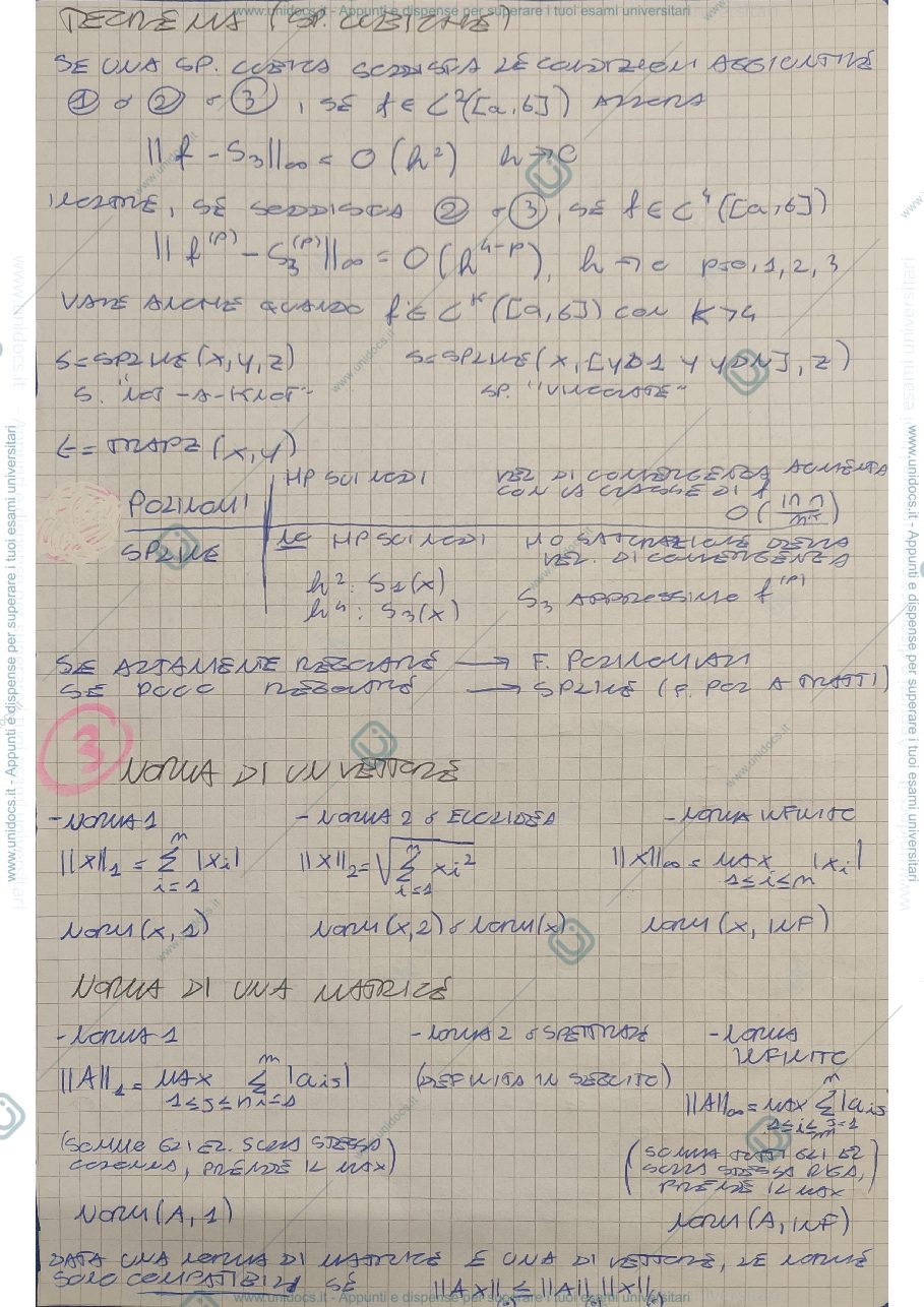 Anteprima pagina 1 — Riassunti calcolo numerico 