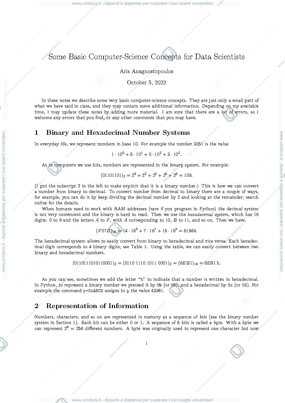 Anteprima pagina 1 — Some Basic Computer-Science Concepts for Data Scientists
