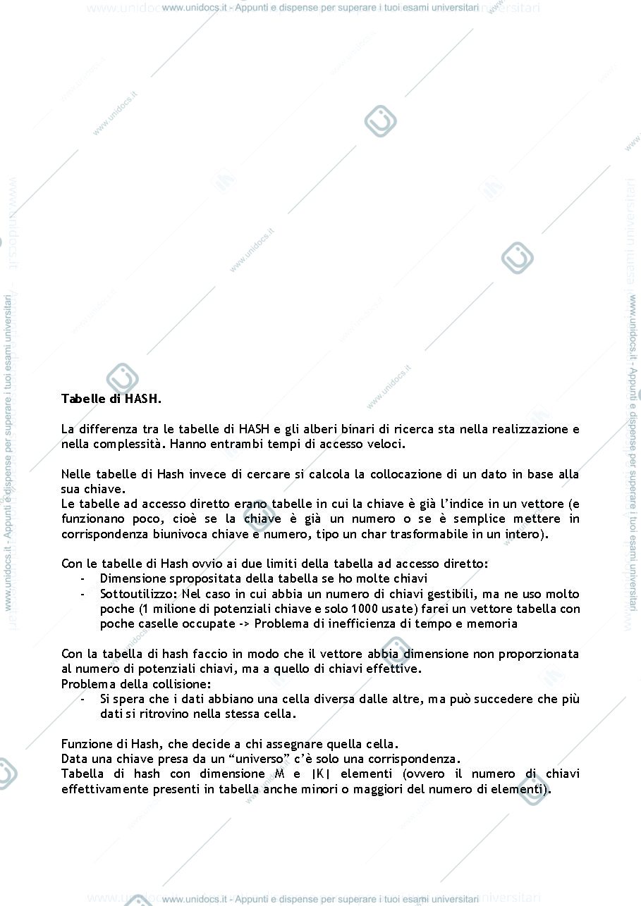 Anteprima pagina 2 — Visite grafi e tabelle di hash