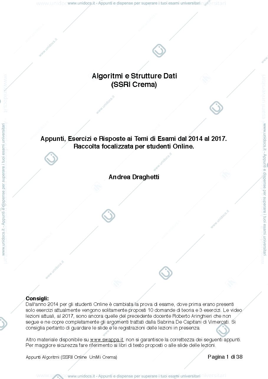Anteprima pagina 1 — 2017 - Appunti_Algoritmi_by_Draghetti