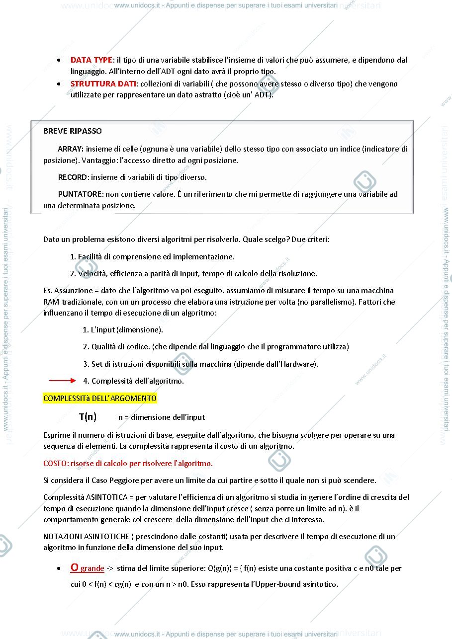 Anteprima pagina 2 — Algoritmi e Strutture Dati 