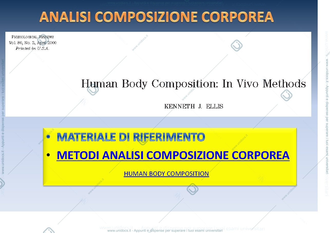 Anteprima pagina 1 — Composizione corporea - BMI