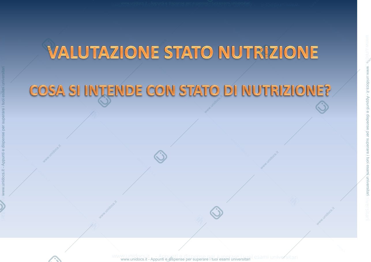Anteprima pagina 1 — Valutazione dello stato di nutrizione
