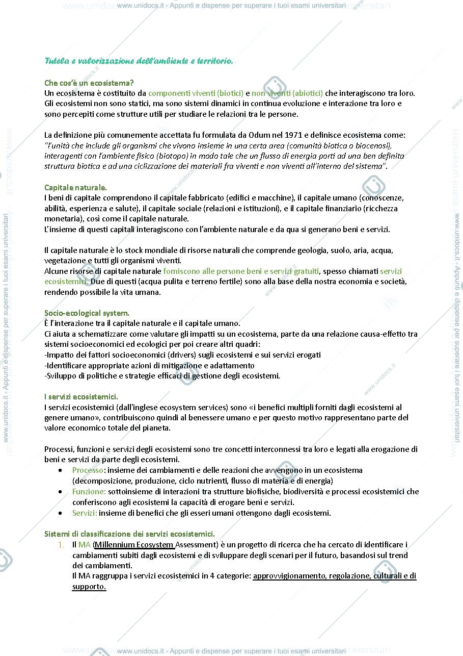 Anteprima pagina 1 — Ambiente e territorio