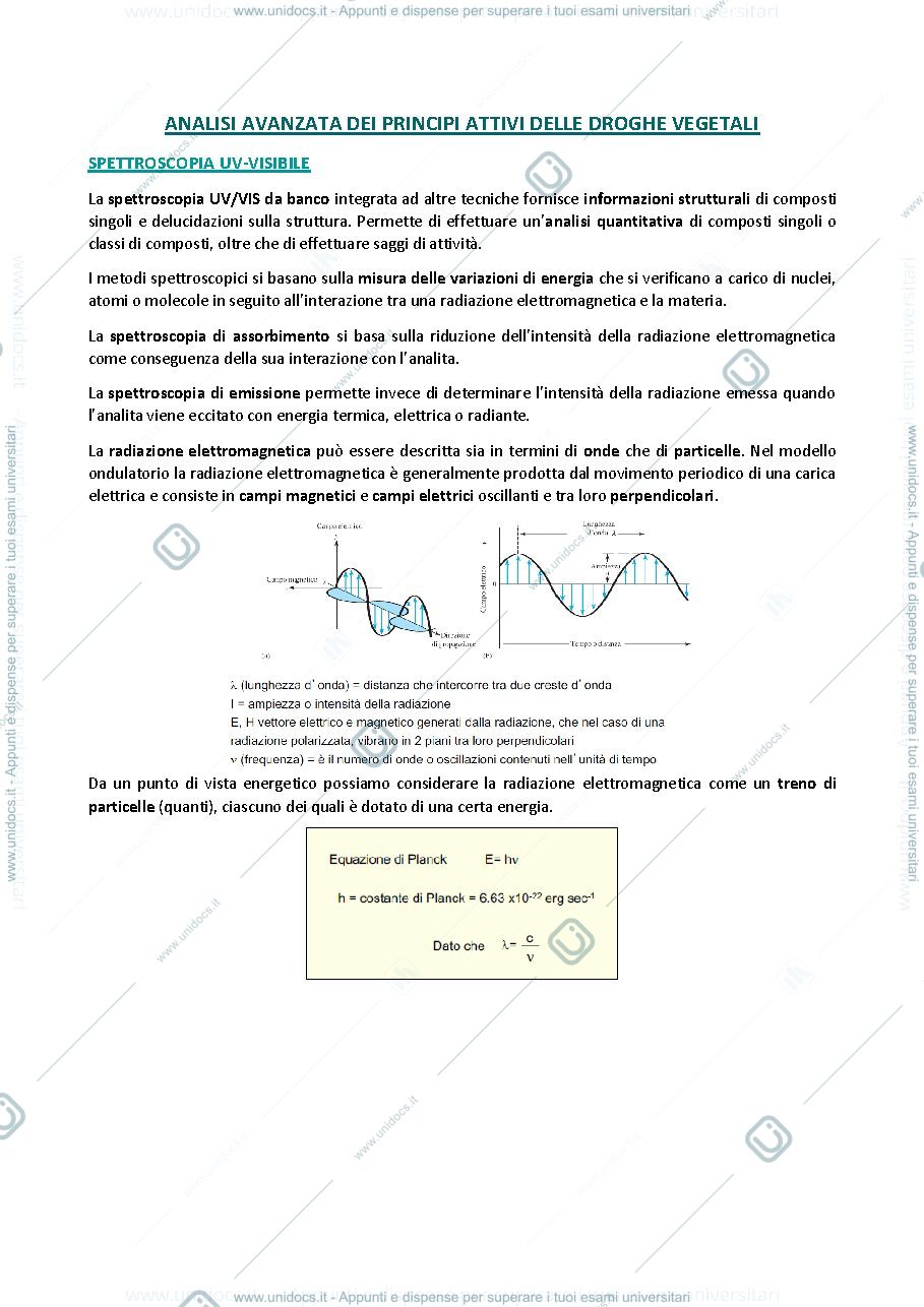 Anteprima pagina 1 — analisi avanzata dei principi attivi delle droghe vegetali