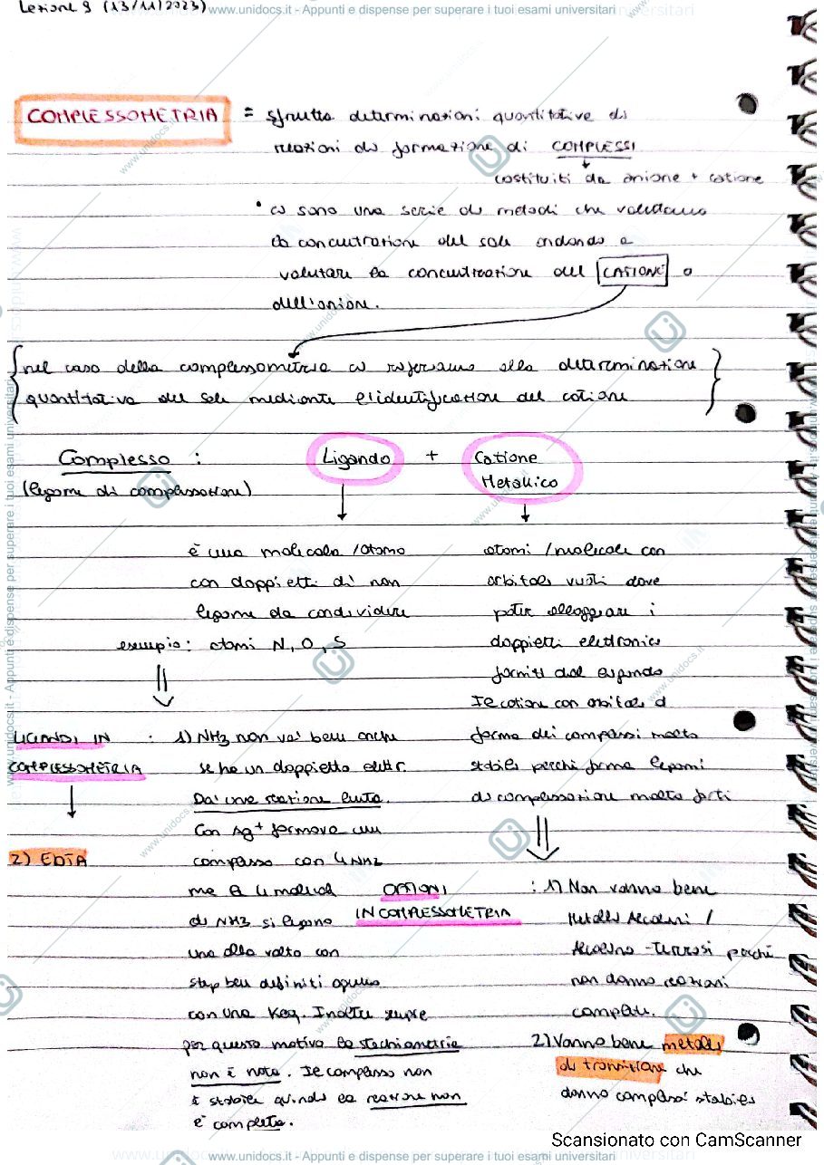 Anteprima pagina 1 — Complessometria