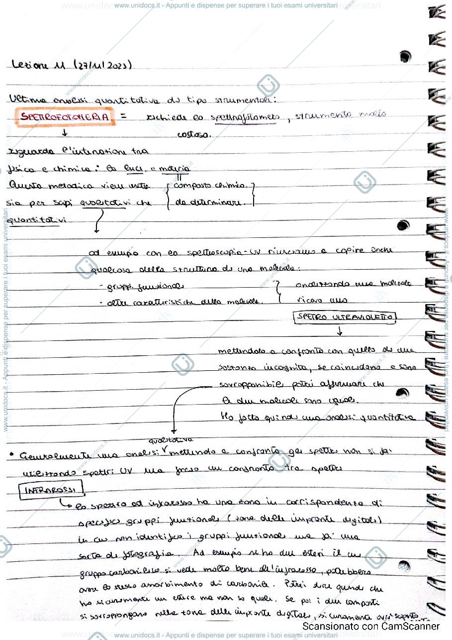 Anteprima pagina 1 — Spettrofotometria