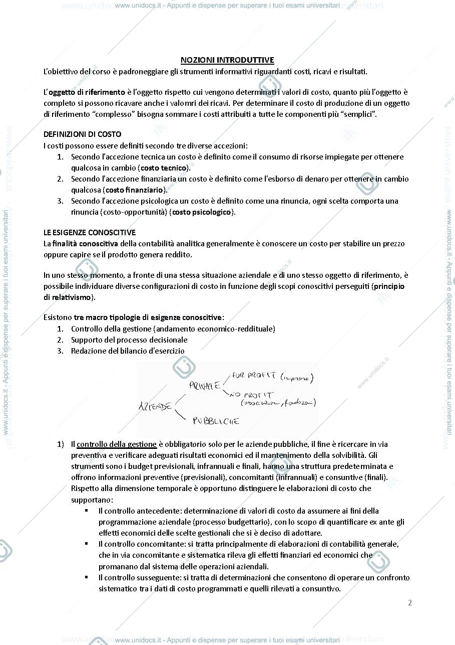 Anteprima pagina 2 — Appunti di Analisi dei costi