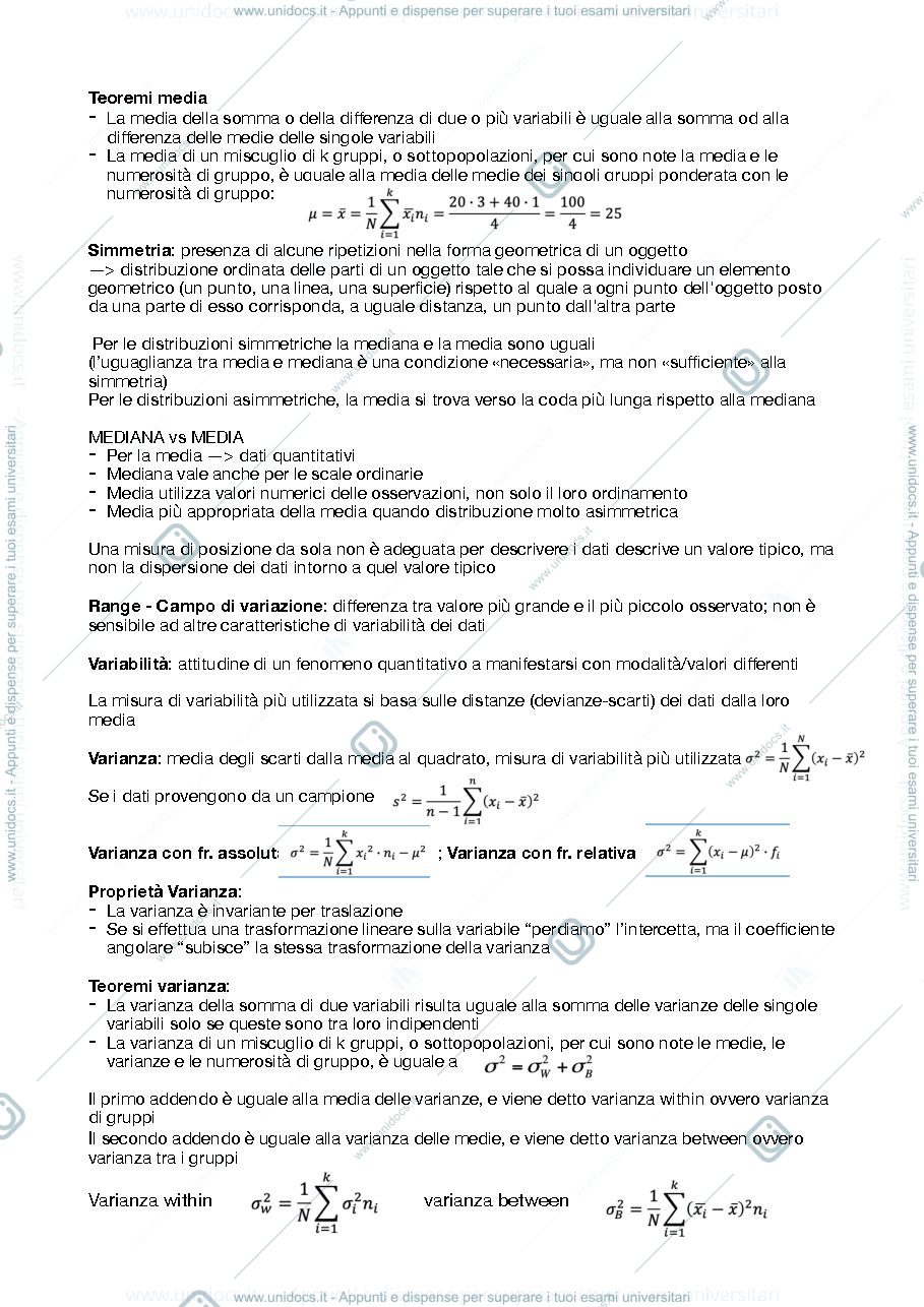 Anteprima pagina 2 — appunti analisi dei dati