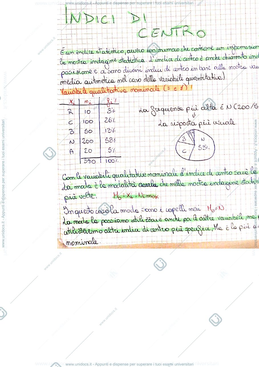 Anteprima pagina 1 — Statistica 