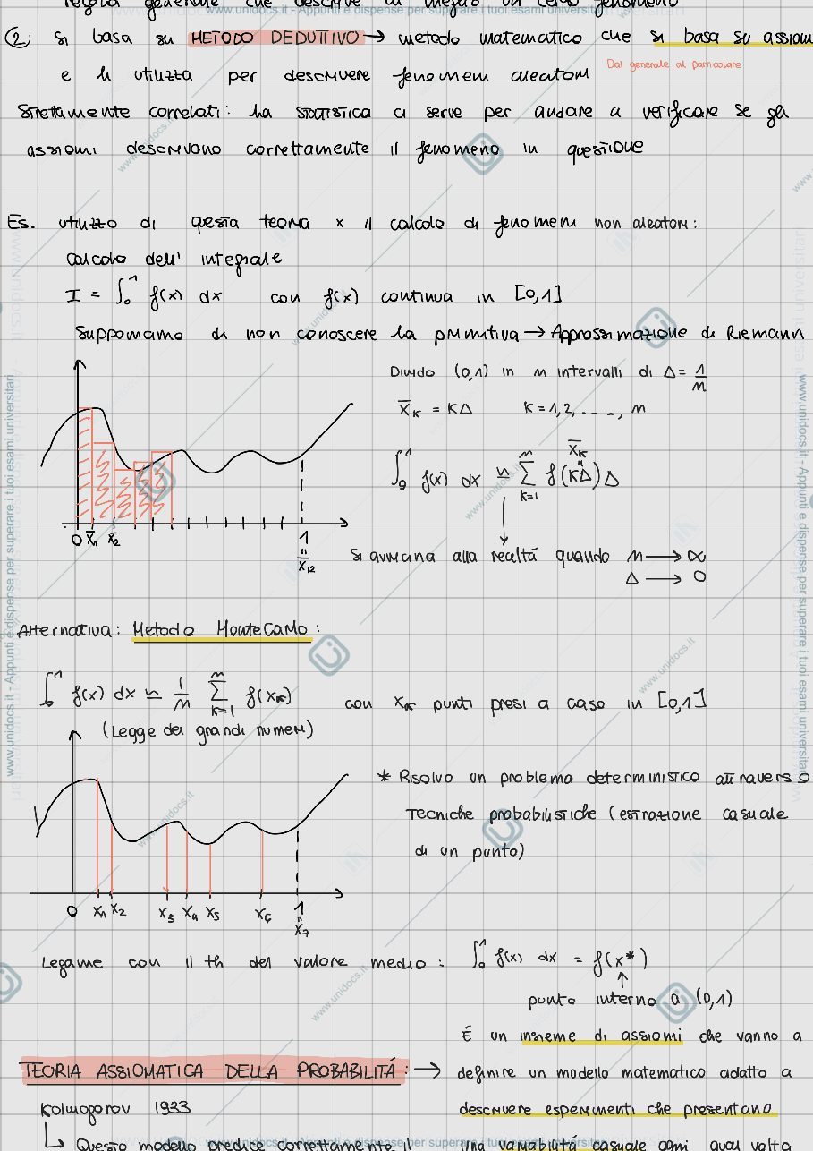 Anteprima pagina 2 — appunti calcolo delle probabilità
