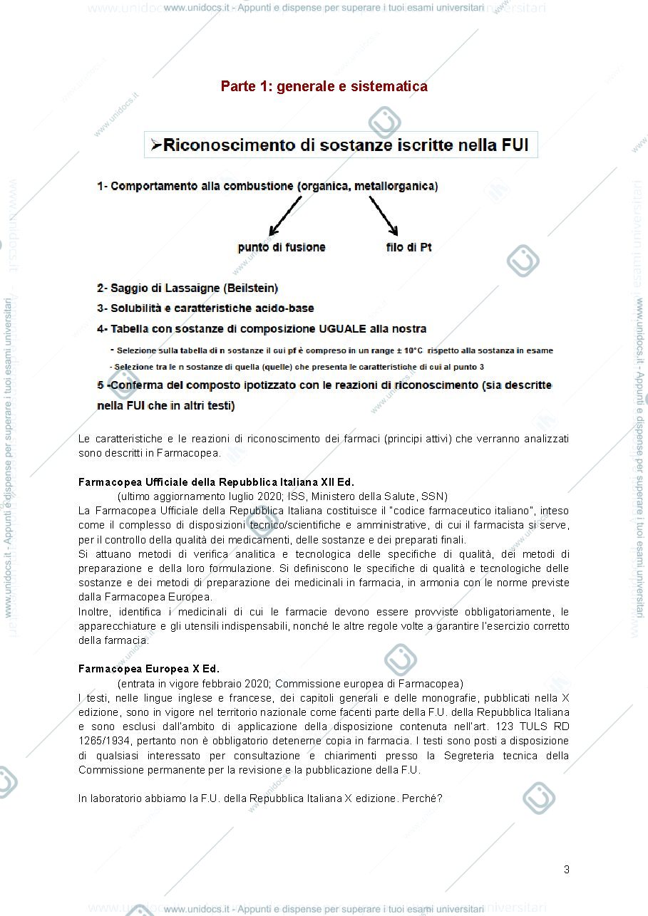 Anteprima pagina 3 — Analisi dei farmaci II
