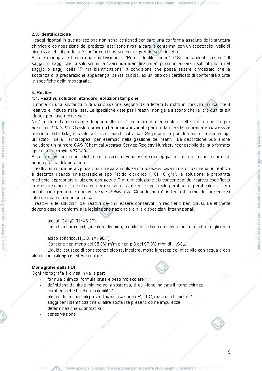 Anteprima pagina 5 — Analisi dei farmaci II
