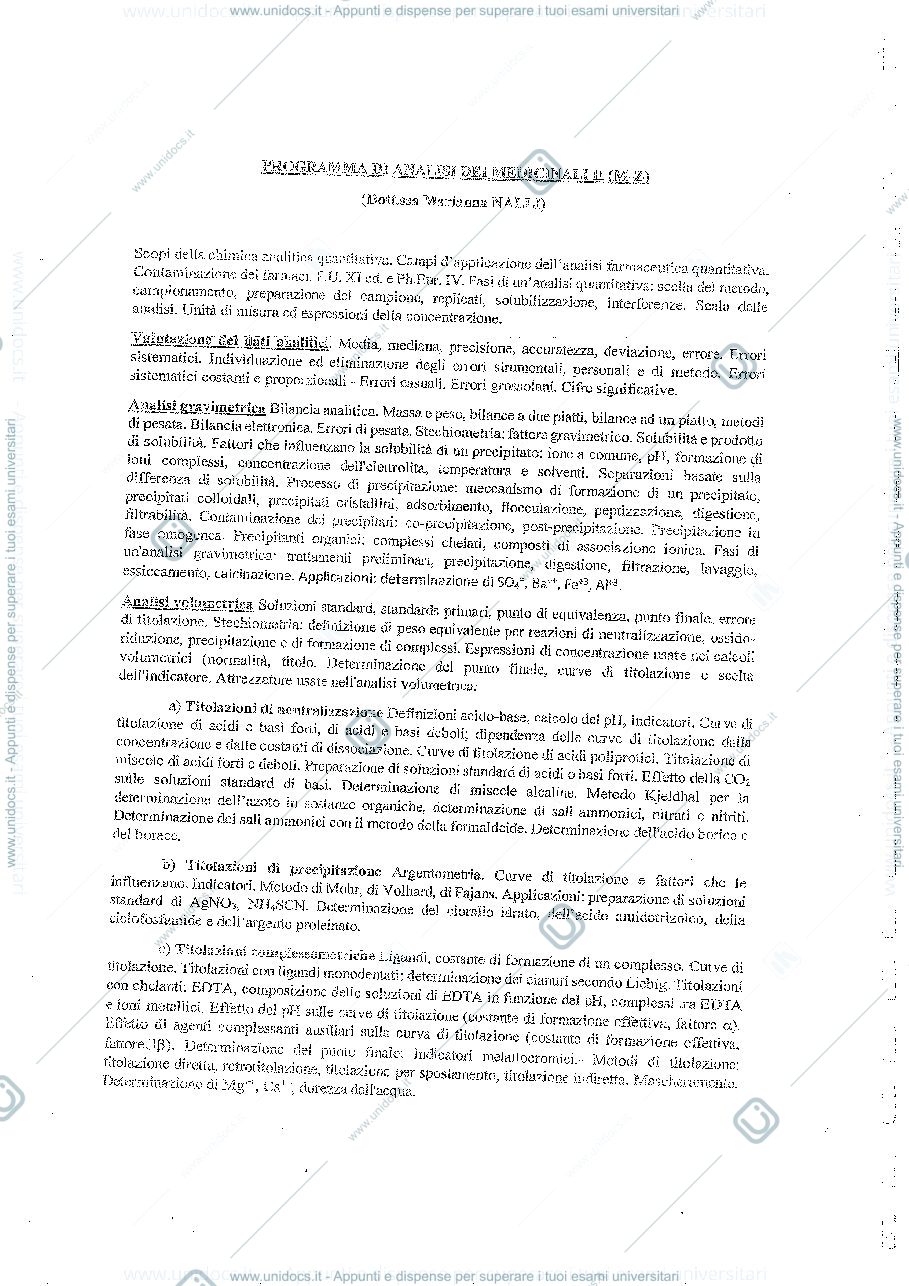 Anteprima pagina 2 — Analisi dei medicinali 2