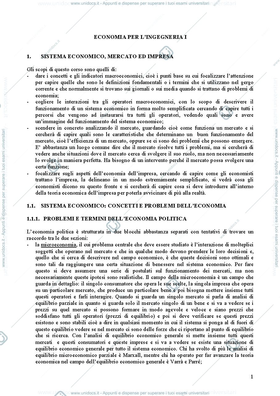 Anteprima pagina 2 — Riassunti dal mercato e l'impresa alle interazioni tra le variabili macroeconomiche