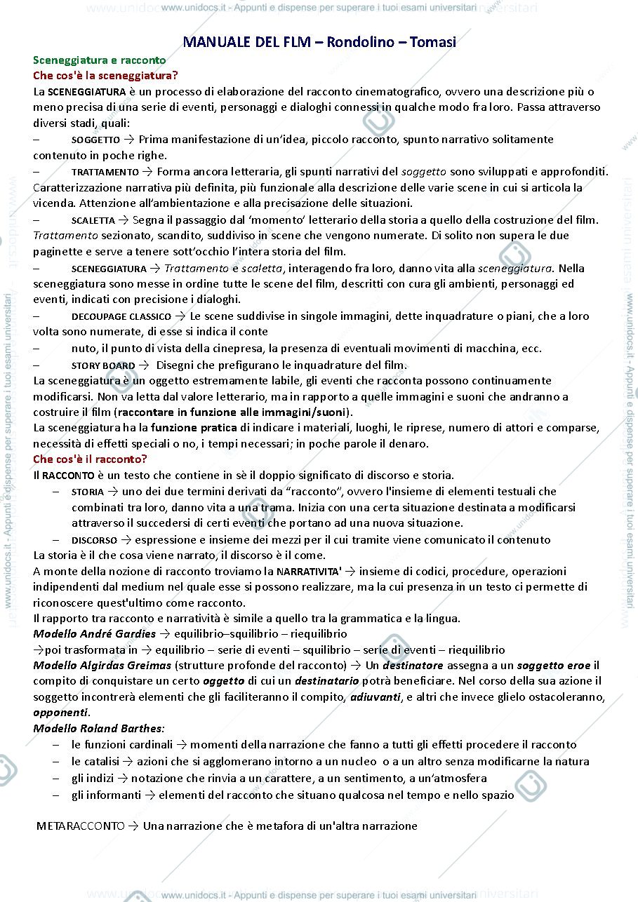 Anteprima pagina 1 — MANUALE DEL FiLM