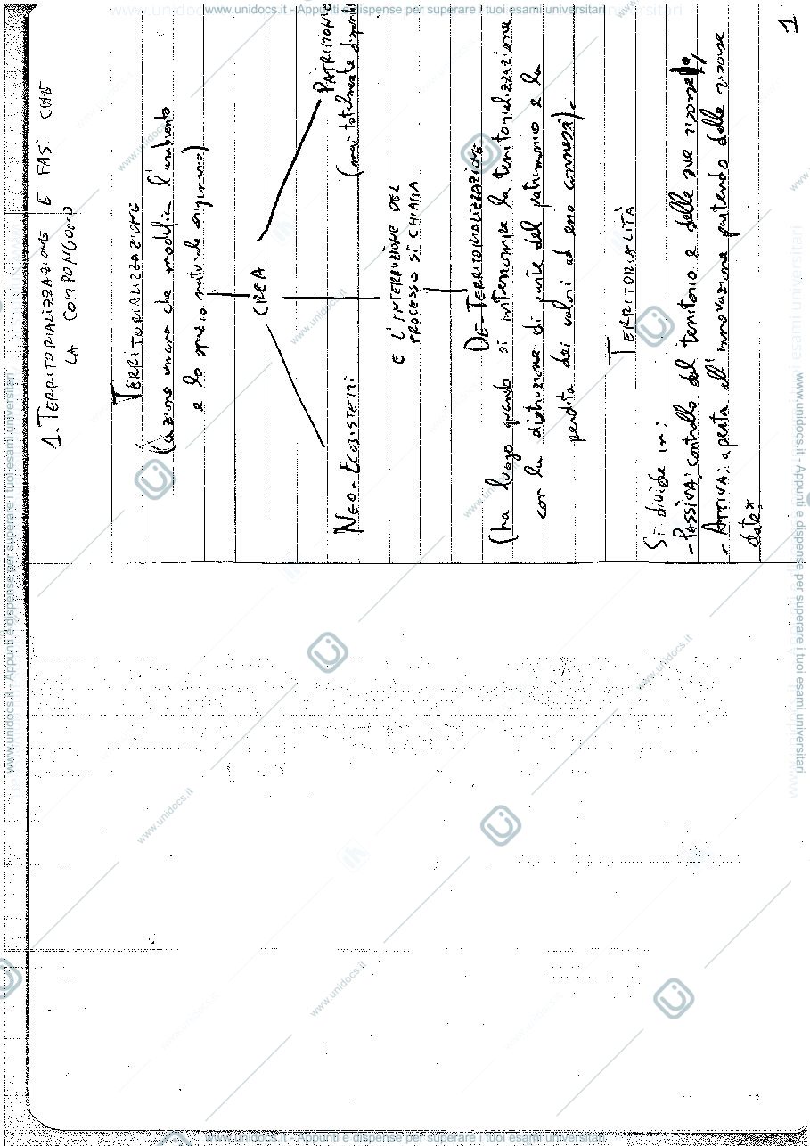 Anteprima pagina 1 — Analisi del territorio e degli insediamenti