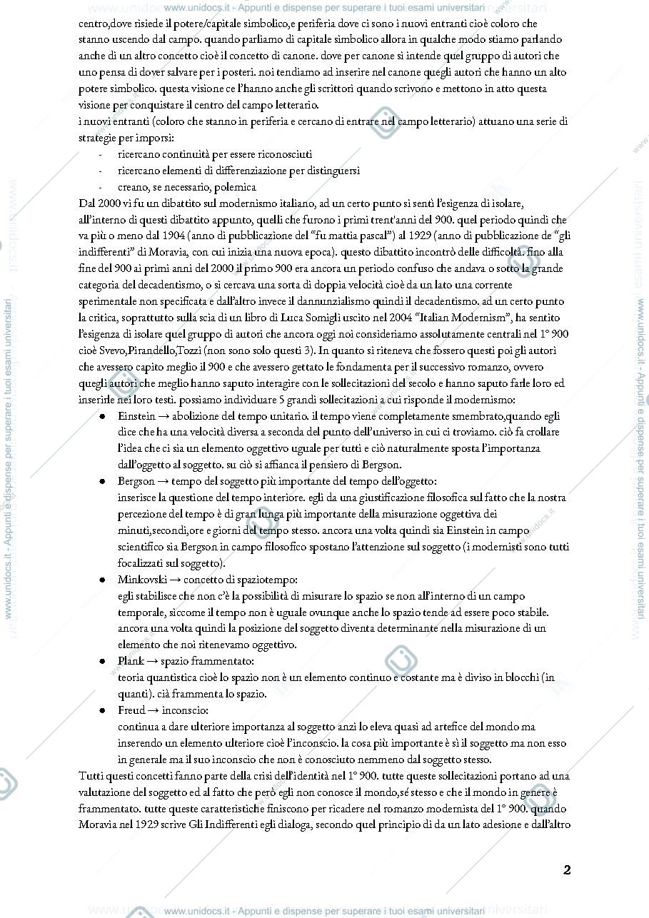 Anteprima pagina 2 — APPUNTI LEZIONI ANALISI DEL TESTO LETTERARIO CONTEMPORANEO