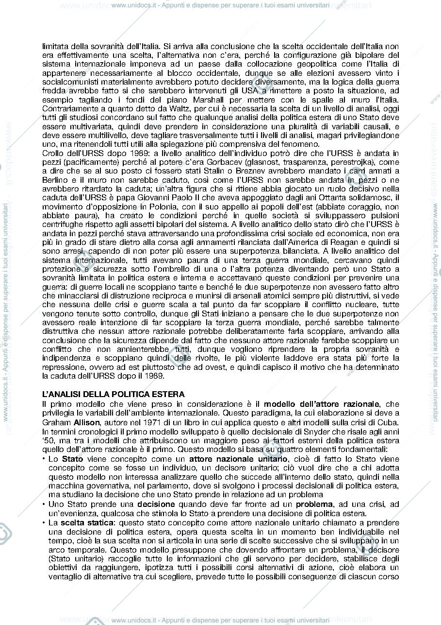 Anteprima pagina 3 — Analisi della politica estera 