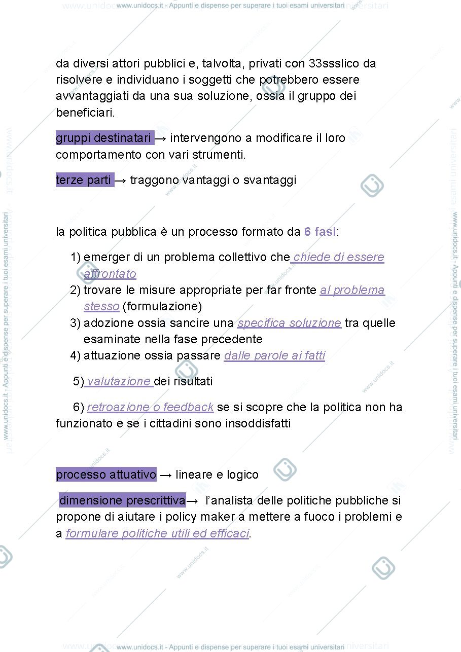 Anteprima pagina 2 — Analisi delle politiche pubbliche appunti