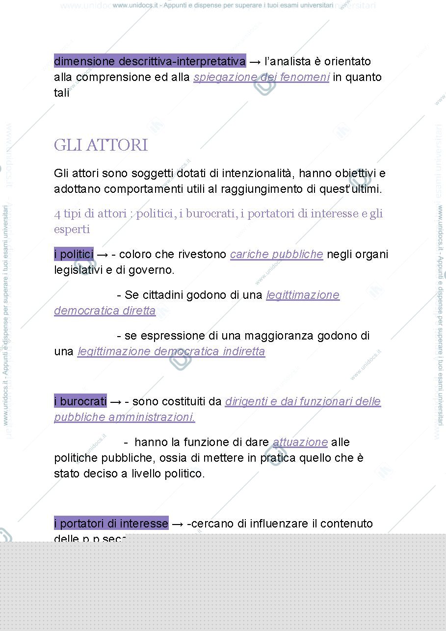 Anteprima pagina 3 — Analisi delle politiche pubbliche appunti