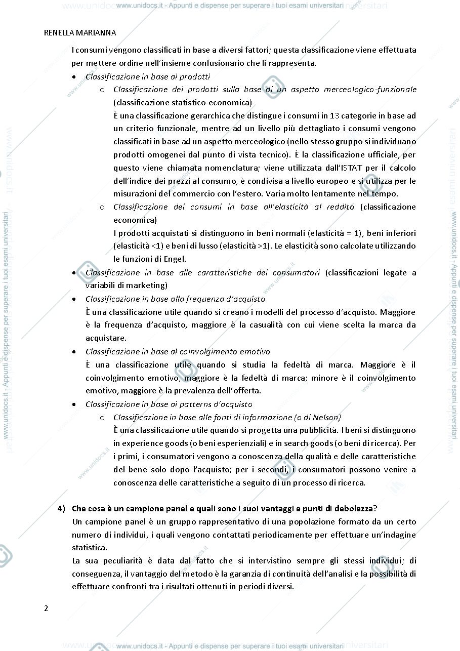 Anteprima pagina 2 — Domande e risposte di analisi di mercato