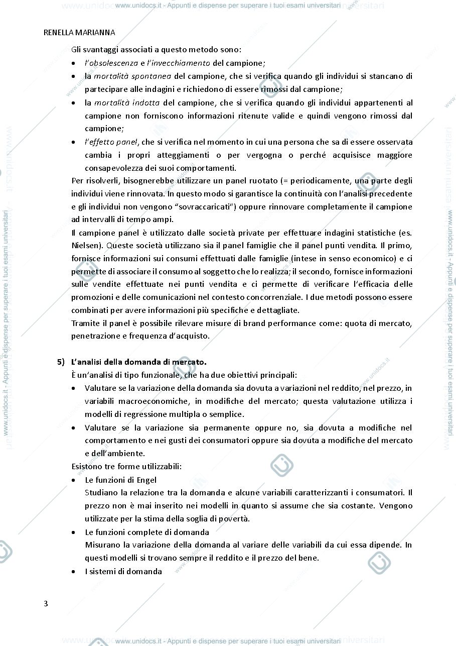Anteprima pagina 3 — Domande e risposte di analisi di mercato