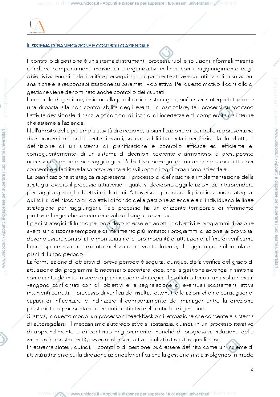 Anteprima pagina 2 — Controllo di gestione